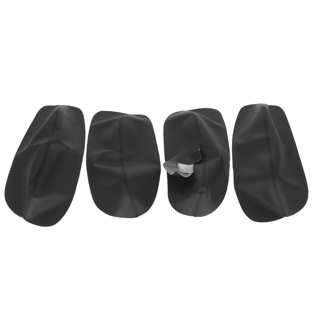 Cubierta De Cuero Para Reposabrazos De Puerta, Adornos Interiores De Automóviles Para Automóviles Paneles De Puertas Cubierta De Reposabrazos, Para Paneles De Puertas De ANGGREK Cubierta negra con línea negra