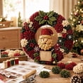 thumbnail image 7 of Christmas 3D Fabric Poke Wreath DIY Kit, Santa Style, Handmade Festive Wall Hanging Christmas Indoor Outdoor Decor, 7 of 7