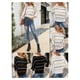 thumbnail image 4 of Camiseta mujer Irfora Suéteres de punto para mujer Suéteres de punto informales bohemios de manga 3/4 ahuecados a rayas Irfora Camiseta mujer, 4 of 5
