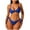 Dark Blue Womens Swimsuits, variant on kttectoa Front Knot Side Straps Bathing Suits Women's Bikini Swimsuits Solid Bathing Suit V-Neck Bathing Suit for Ladies Vacation New Arrivals