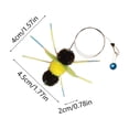 thumbnail image 4 of Cat Feather Wand Replacement, Toy Refills and Attachments for Cat Toys, with Bell _ Yellow, 4 of 7