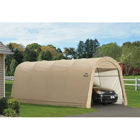 Shelterlogic Autoshelter Instant Garage 10 X 20 X 8 Ft Sandstone