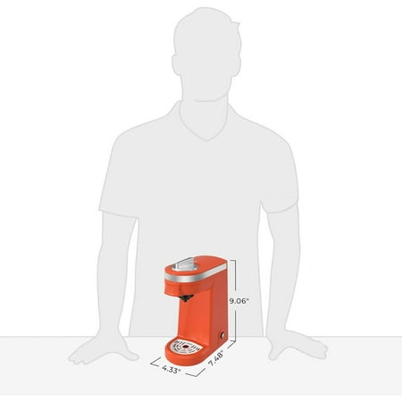 Single Serve Coffee Maker for K Capsule, Mini Coffee Maker for One Cup Americano, Lightweight Pod Coffee Machine, Orange