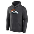 thumbnail image 2 of Men's Charcoal Denver Broncos Primary Team Logo Fitted Pullover Hoodie, 2 of 3