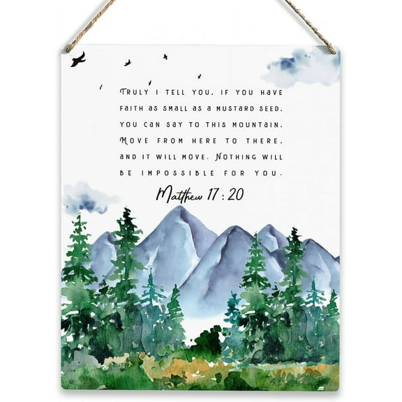 8x10 Inch Christian Inspirational Quotes Wall Art Encouraging Rustic Religious Decor Wall Hanging Wooden Sign Positive Affirmations Bible Verse Farmhouse Wood Plaque For Home Office Hallway Decor