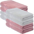 thumbnail image 3 of YYEAN Fingertip Towels 8 Pack, 100% Turkish Cotton, Small Hand Towels for Body and Face, 12 x 18 in, Soft and Absorbent, Quick Dry-Pink-silver, 3 of 8