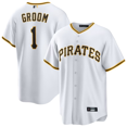 thumbnail image 1 of Camiseta de béisbol clásica de local del equipo número 1 de los Piratas de Pittsburgh, blanca, con número de estrella bordado.-L, 1 of 2