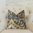 thumbnail image 1 of Plutus Brands Lasso Blue, Beige and Yellow Luxury Throw Pillow, 1 of 3