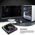 thumbnail image 2 of PC Case Fan, 120 mm PC Fan, ARGB Cooler Case Silent Fan Support Speed and Temperature Control, 2 of 5