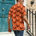 thumbnail image 5 of T Shirt For Men Halloween Orange Black Bats Novelty T-Shirts Short Sleeve Graphic Tops Hot Summer Ka, 5 of 7