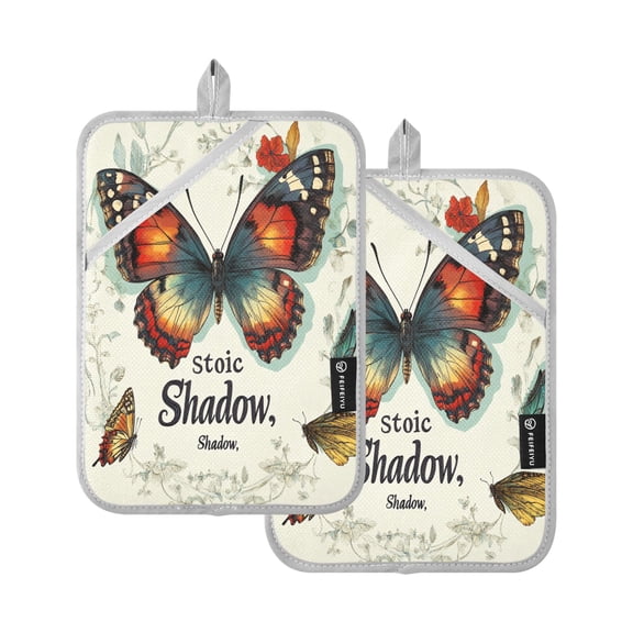 BZSMCE Pot Holder Oven Mitts Cooking baking Colorful Butterfly Poster Creative Pattern Size:7x9.8in