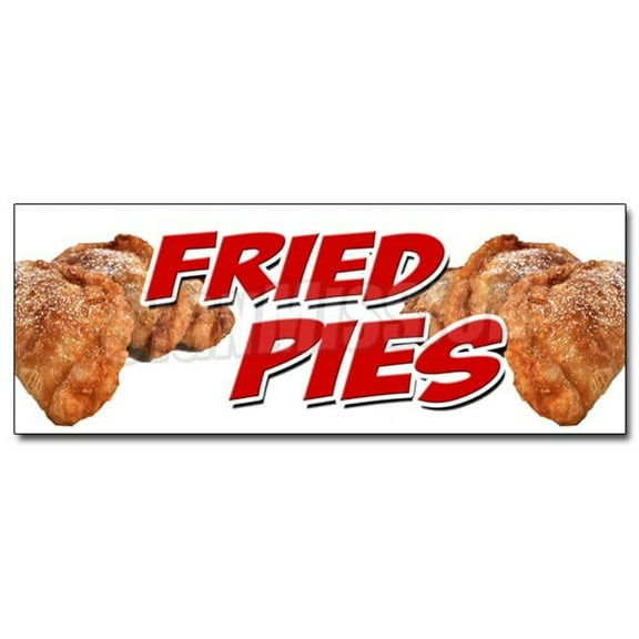 SignMission 12 in. Fried Pies Decal Sticker - Deep Fry Fruit Cherry Apple Lemon Peach Hot