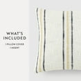 thumbnail image 4 of Noble Linens Yarn-Dyed Cotton Decor Throw Pillow in Framed Stripe Pattern, 4 of 8
