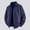 Navy, variant on Men's Thin Solid Color Long Sleeve Coat Oversize Loose Casual Zip Up Lightweight Jacket
