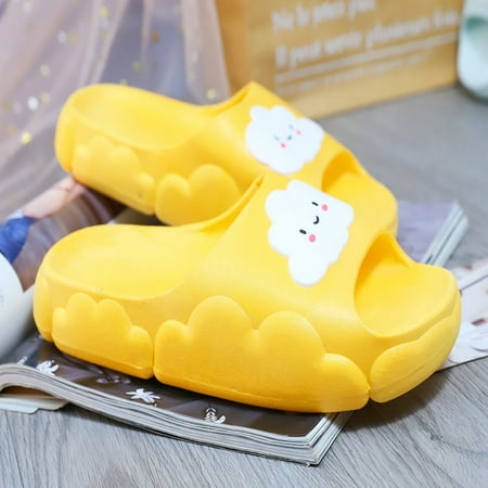 

CoCopeanut Cute Clouds Sandals for Women Spring Thick Outdoor Ladies EVA Slides Slipper Woman Indoor Soft Bottom Platform Slippers Shoes