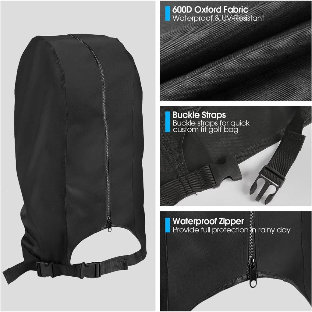 CEORPER Waterproof Golf Bag Cover Rain Hoop For Stand Bags Carry Carts Golf Accessories