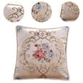 thumbnail image 2 of Funda de almohada bordada, funda de cojín cuadrada decorativa, antigua, de lujo, funda de almohada decorativa para decoración del hogar Beige, 2 of 8
