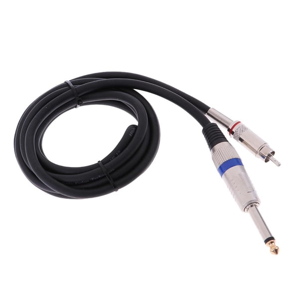RCA Male To 6.35mm Plug Audio AUX Connector Cable Cord 1 piece 2M