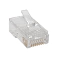 thumbnail image 2 of Tripp Lite CAT 5e Cat5e C(Pack RJ45 100) RJ-45 UTP Onnecteur Modulaire pour Conducteur à Brins Ronds 100 Pack - Connecteur Réseau - (M) - UTP - - Rond, Toronné - Transparent, 2 of 4