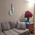 thumbnail image 5 of Huge 20" Metal Letter "J" Wall Decor, Silver with Rusted Edges, Galvanized Wall Mountable Decoration for Country, Mid-Century, or Farmhouse Themed Room or Event, 5 of 6