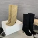 thumbnail image 5 of Eilyken, botas De invierno estilo callejero con punta redonda hasta la rodilla para Mujer, Zapatos De tacón alto finos Punk, botines largos para Mujer, Zapatos De Mujer, 5 of 5