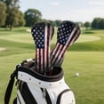 thumbnail image 3 of Yuyamidu American Flag Golf Club Head Covers for Drivers, Fairway Woods, and Hybrids, Fashion Head Covers Waterproof Leather Golf Headcover with Soft Lining, 3 of 7