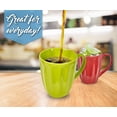 thumbnail image 2 of Klikel Coffee Mugs Set of 6 - Fluted Ceramic Mug - Hot Tea and Coffee Cup - Solid Bright Colors - Dishwasher and Microwave Safe Dinnerware, 2 of 3