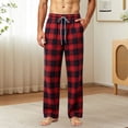 thumbnail image 2 of StSilkitty Mens Pajama Pants Plaid Elastic Waist Drawstring Lounge Pants Lightweight Sleepwear Trousers with Pockets, 2 of 9