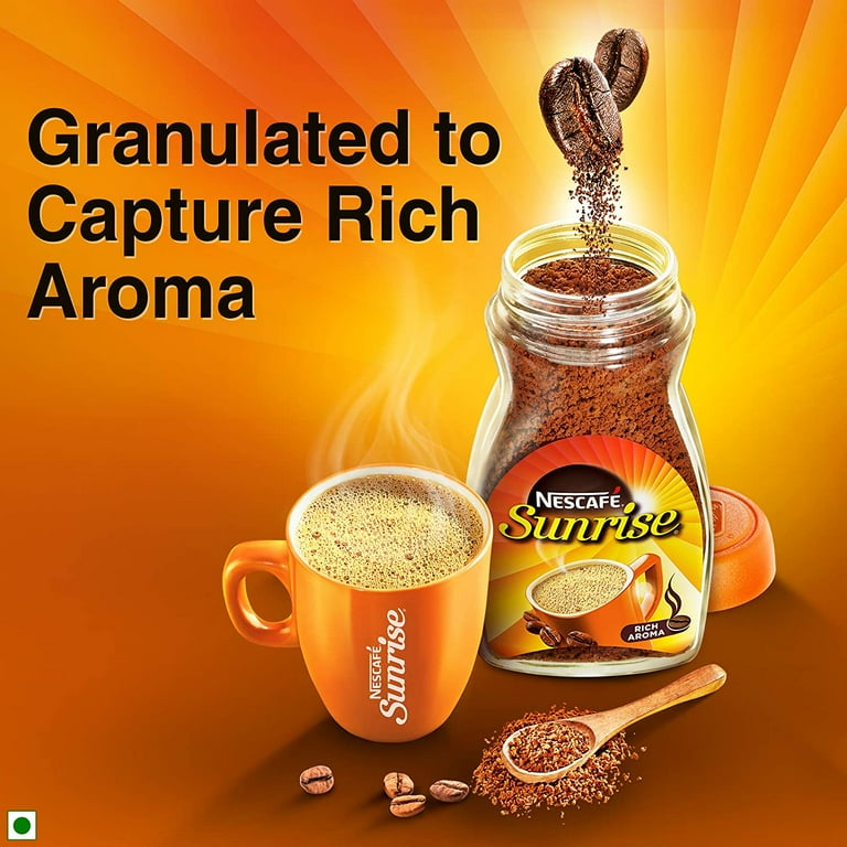 Nescafe Sunrise Instant Coffee Granules, Rich Aroma, Slow