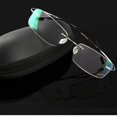 thumbnail image 1 of Gafas de lectura sin marco de aleación de negocios de moda anti-luz azul ultraligeras ultraelásticas con bisagras con espejo de luz antigua HD para hombres y mujeres, 1 of 5