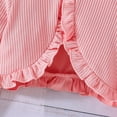 thumbnail image 5 of CPNG Girls Dress Outfits Floral Print Sleeveless Vest Dress and Solid Color Long Sleeve Ruffle Cardigan 2 Piece Set(Pink,7 Years), 5 of 9