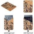 thumbnail image 2 of Phone Card Holder Wallet Sticky Phone Wallet Really Wood with Flower Pattern Wallet Credit Card Holder Wood Pocket Pouch Sleeve Ultra-Thin Slim Sticky Wallet for Back of Phone Case Black, 2 of 6