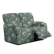 TSOVTHRID Dandelion Floral Print Recliner Loveseat Cover,Stretch Reclining Sofa Covers with Pockets, Loveseat Recliner Slipcovers Furniture Protector for Pets