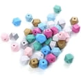 thumbnail image 1 of 100 Natural Octagonal Wooden Beads Geometric Design, For Diy Handmade Jewelry Making(15mm), 1 of 5