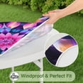 thumbnail image 5 of Colorful Tie Dye Mandala Pattern Round Fitted Tablecloth with Elastic Edge,Dining Table Cover Waterproof,Outdoor Round Tablecloth for Camping,Dining,Indoor and Outdoor, 5 of 7