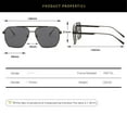 thumbnail image 4 of Retro Lightweight UV400 Protection Oversized Polarized Sunglasses Women's Polygon Sunglasses Metal Frame Men's Shades GOLD/ARMY GREEN, 4 of 8