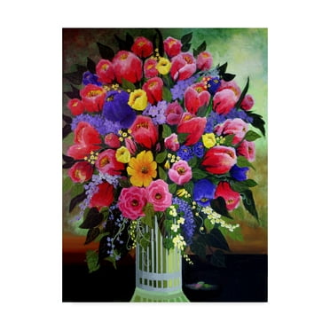 Trademark Fine Art 'Springtime Flowers 1' Canvas Art by Bonnie B Cook