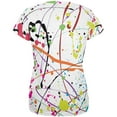 thumbnail image 2 of Splatter Paint White All Over Womens T-Shirt - X-Large, 2 of 2