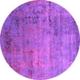 thumbnail image 1 of Ahgly Company Indoor Round Oriental Purple Industrial Area Rugs, 7' Round, 1 of 4