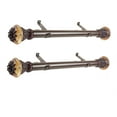 thumbnail image 2 of Domovina Fleur 1.5 - inc  dia. Side Curtain Rod 12-20 inch long, Set of 2-Color:Cocoa, 2 of 2