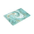 thumbnail image 3 of MKHERT Abstract Turquoise Golden Marble Stone Doormat Rug Home Decor Floor Mat Bath Mat 30x18 inch, 3 of 3