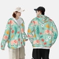 thumbnail image 5 of Picia Elephant and Flowers Women's Men's UPF 50+ Sun Protection Hoodie Shirt Long Sleeve SPF Fishing Outdoor UV Hiking Lightweight Shirts-Small, 5 of 9