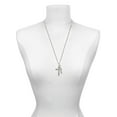 thumbnail image 3 of Delight Jewelry Silvertone Large Celtic Vine Cross Silvertone Live the Life You Have Imagined Bar Charm Necklace, 23", 3 of 4