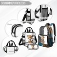 thumbnail image 3 of Kuiaobaty Leopard Print Clear Backpack and Lunch Bag Set for Boys Large Capacity Clear Backpack and Pencil Case with Zipper Heavy Duty Bookbag with Lunch Box for School, Brown, 3 of 5