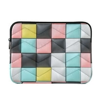 FORMRS 13-13.3 inch Laptop Sleeve Case Soft Carrying Quilted Computer Bag Cover, Gray Checkered Pattern