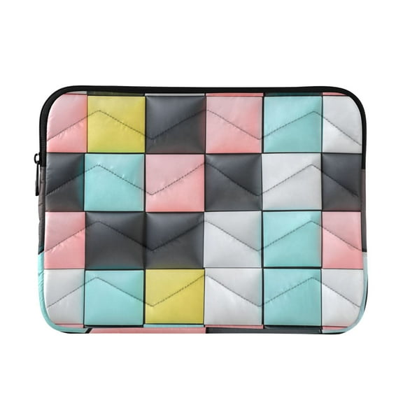 FORMRS 13-13.3 inch Laptop Sleeve Case Soft Carrying Quilted Computer Bag Cover, Gray Checkered Pattern