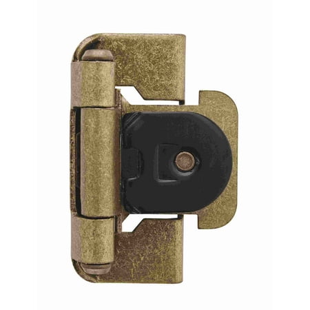 1/2in (13 mm) Overlay Double Demountable Burnished Brass Hinge - 2 Pack