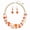 ORANGE, variant on Women's Beaded 2 Layer Strand Statement Necklace with Earrings Collar Jewelry Set (N0003-Navy Blue)