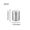 thumbnail image 2 of 2 Pcs Spice Jar Salt Pepper Shaker BBQ Spice Storage Container for Salt Powder Sugar Cinnamon Pepper, 2 of 4