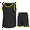 Black Lime Green, variant on Essenclo Boys Athletic Set, Tank Top and Athletic Shorts, 2 Pc Set - Khaki